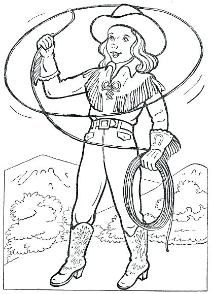 418x579 Cowboy And Cowgirl Coloring Pages