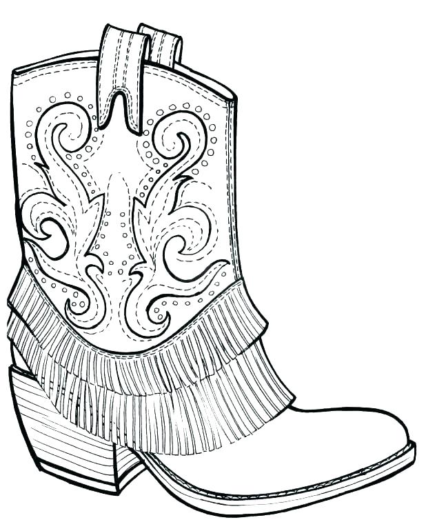 618x770 Cowboy Boot Coloring Page Together With Cowboy Boot Coloring Page