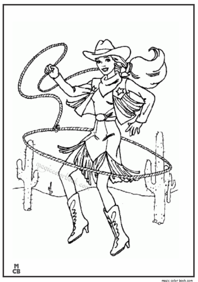 685x975 Cowgirl Cowboy Coloring Pages