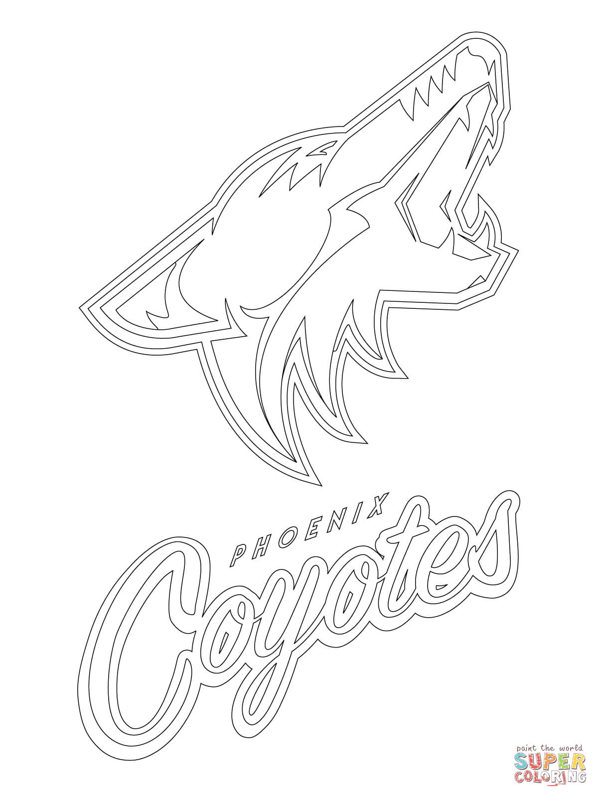 Helpful Coyote Coloring Page Phoenix Coyotes L 1200x1600 Helpful Coyote Coloring Page Phoenix Coyotes L