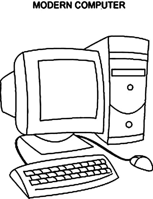 600x780 Modern Computer Coloring Pages Diyaan