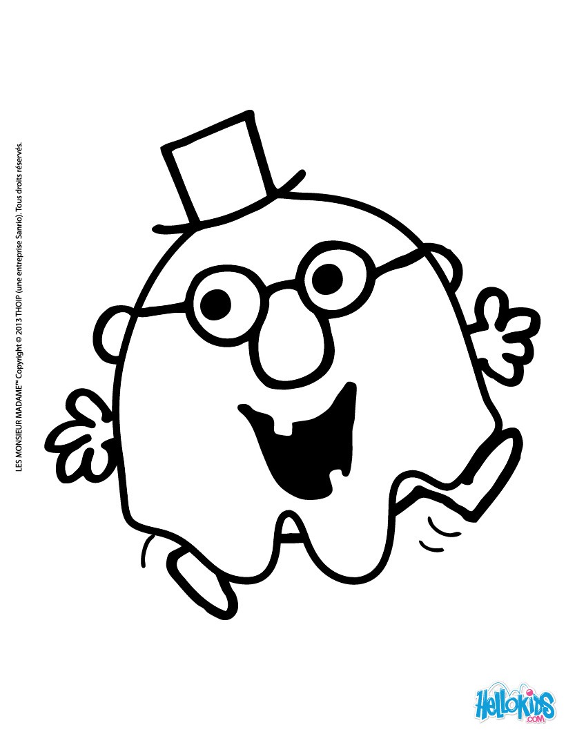 820x1060 Mr Men Ghost Coloring Pages