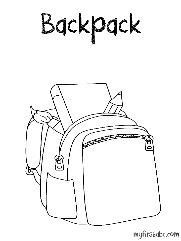 720x960 Backpack Coloring Pages