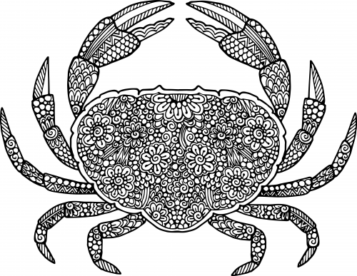 500x387 Crab Coloring Page