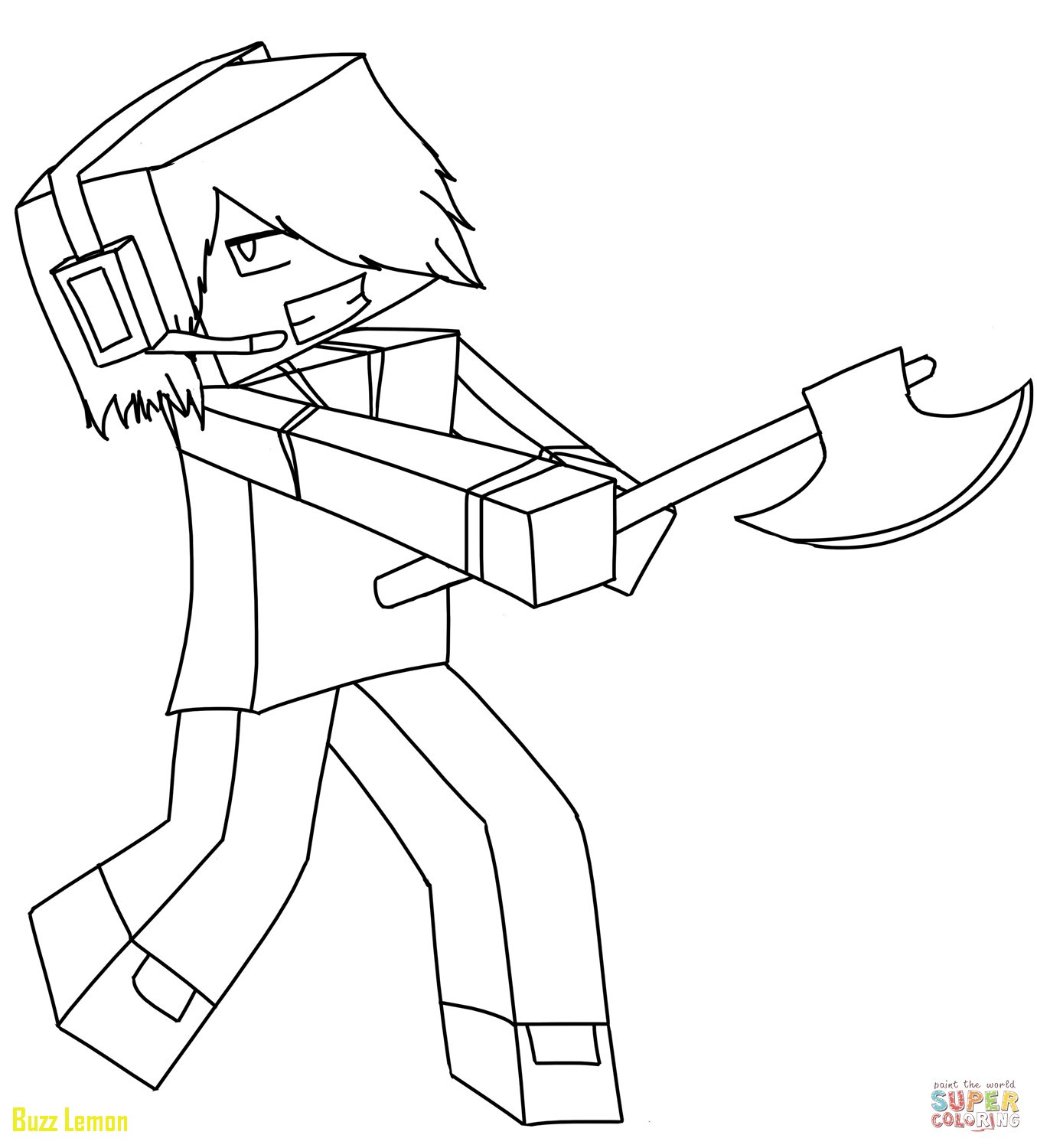 1355x1500 Luxury Coloring Page Minecraft Buzz Coloring