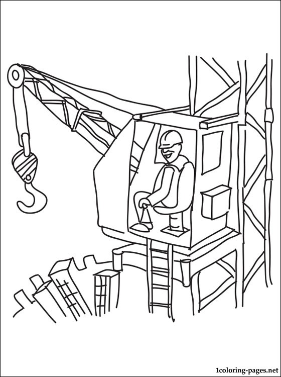Crane Operator Coloring Page Coloring Pages 560x750 Crane Operator Coloring Page Coloring Pages