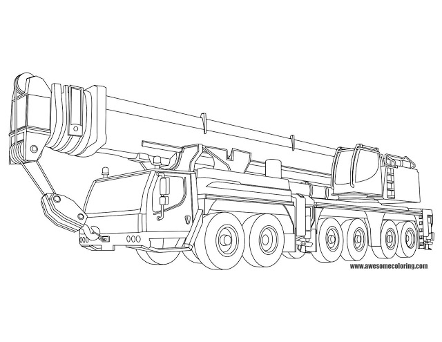 Liebherr Mobile Crane Coloring Page 640x495 Liebherr Mobile Crane Coloring Page