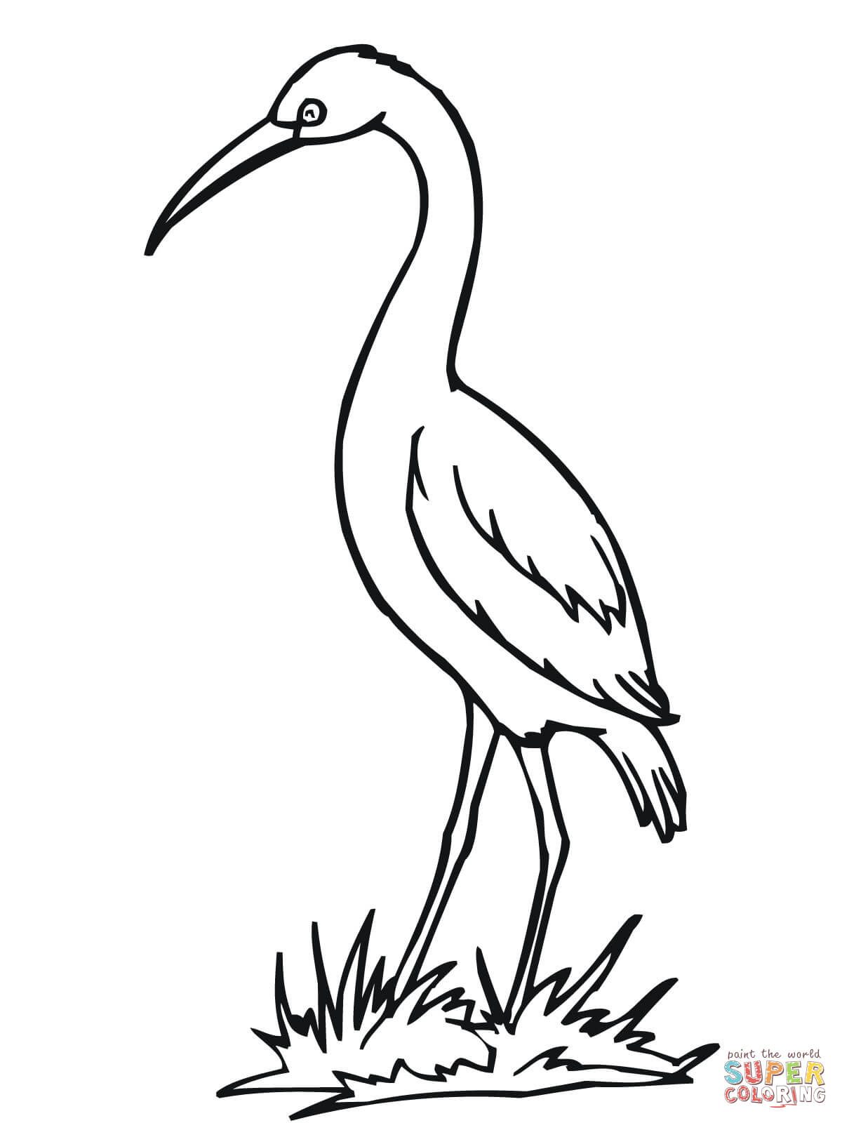 Stork Bird Coloring Page Crane Pages 1200x1600 Stork Bird Coloring Page Crane Pages