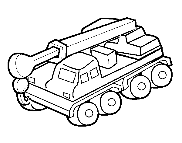 Truck Crane Coloring Page 600x470 Truck Crane Coloring Page
