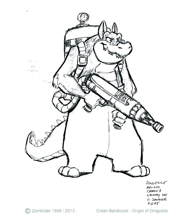 650x750 Crash Bandicoot Coloring Pages Crash Coloring Pages Final Crash