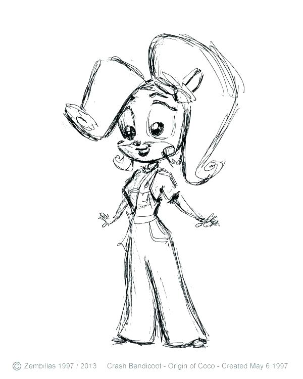 Crash Bandicoot Coloring Pages Crash Colouring Pages Coloring Coco 600x750 Crash Bandicoot Coloring Pages Crash Colouring Pages Coloring Coco