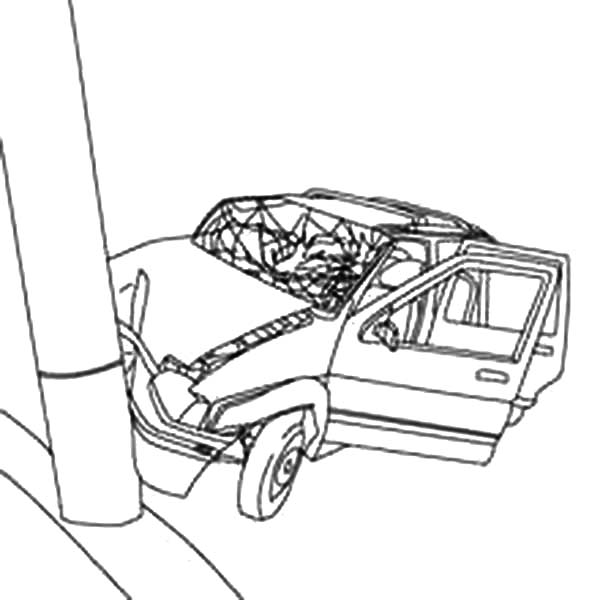 Cars Crashed To Electricity Pool Coloring Pages 600x600 Cars Crashed To Electricity Pool Coloring Pages