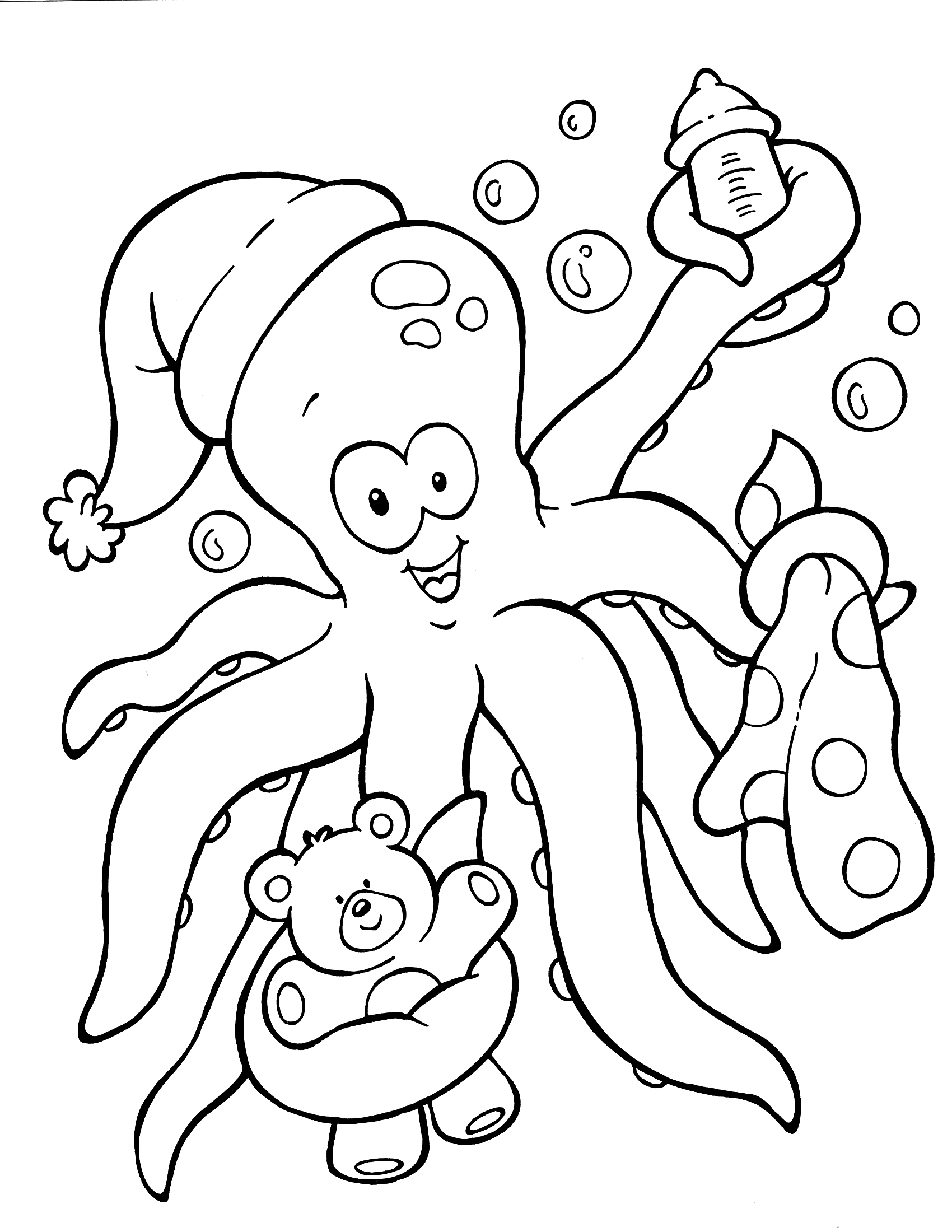 Crayola Coloring Page Octopus 1700x2200 Crayola Coloring Page Octopus
