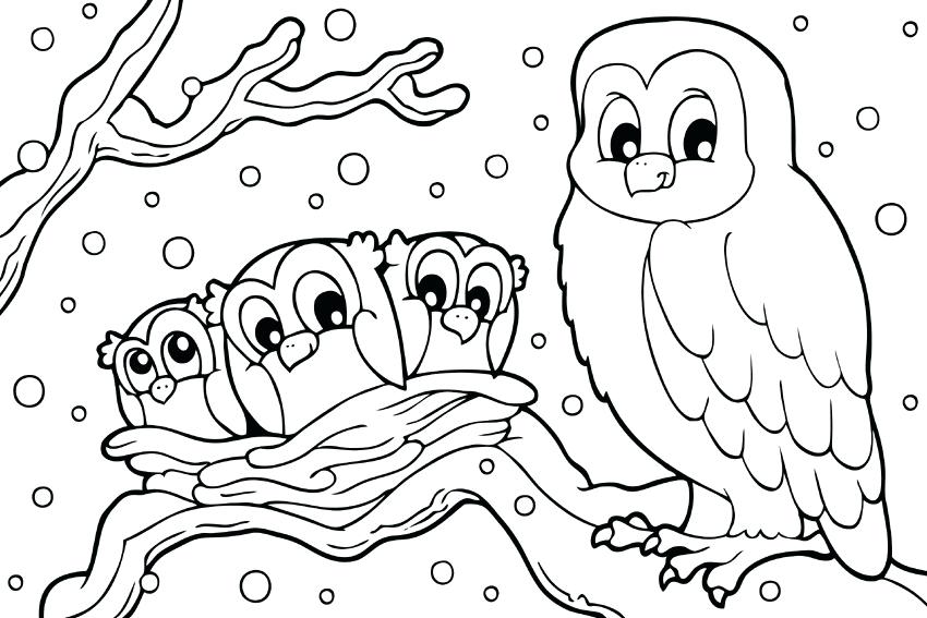 850x567 Winter Coloring Pages Adults