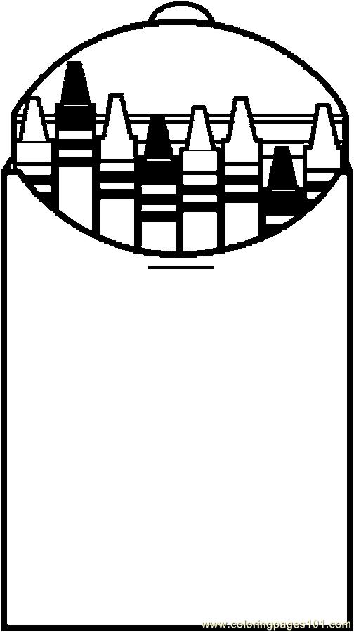 Crayon Box Frame Coloring Page 504x900 Crayon Box Frame Coloring Page
