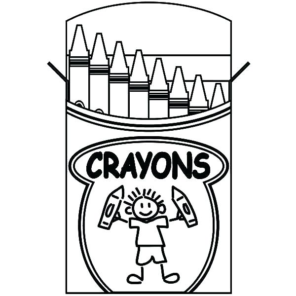 600x600 Crayons Coloring Page Crayon Coloring Pages Kids Lifting Box
