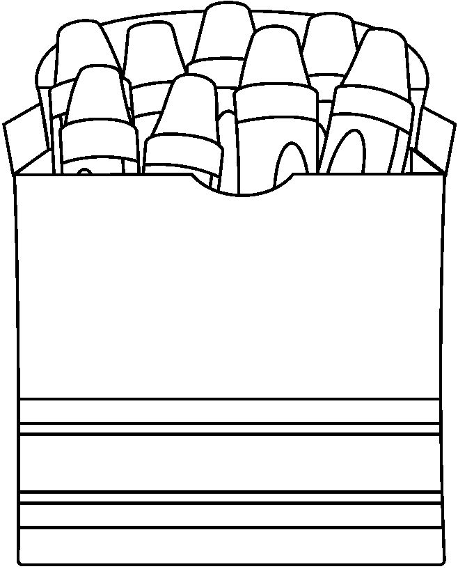658x817 Box Of Crayons Coloring Page