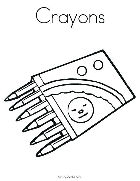 468x605 Box Coloring Page Crayon Coloring Pages As Well As Printable