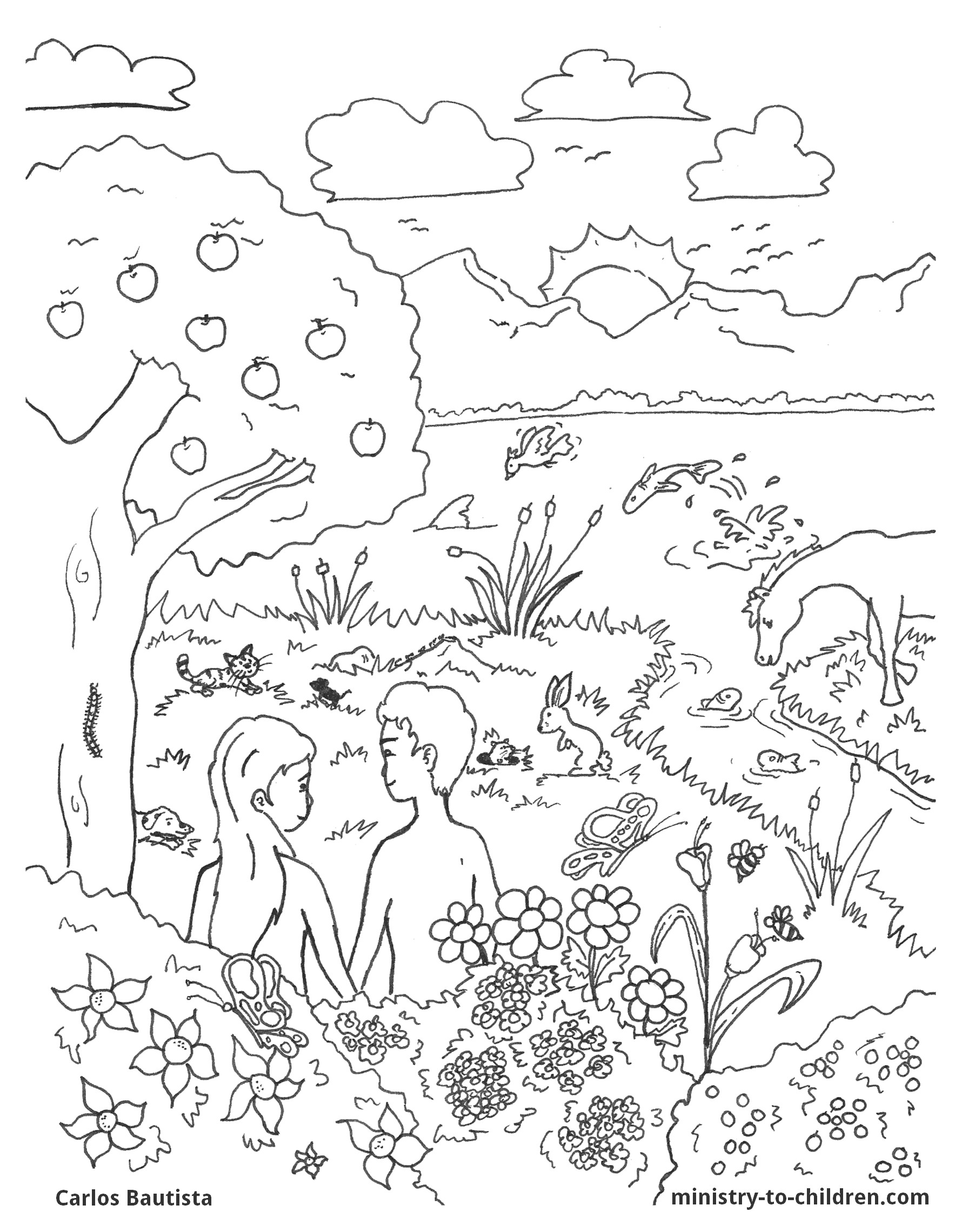 1780x2280 Creation Coloring Pages For Sunday School