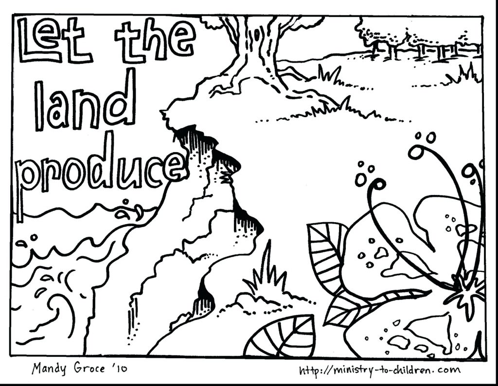 1024x794 Coloring Pages ~ Creation Coloring Pages Adult God Made The Land