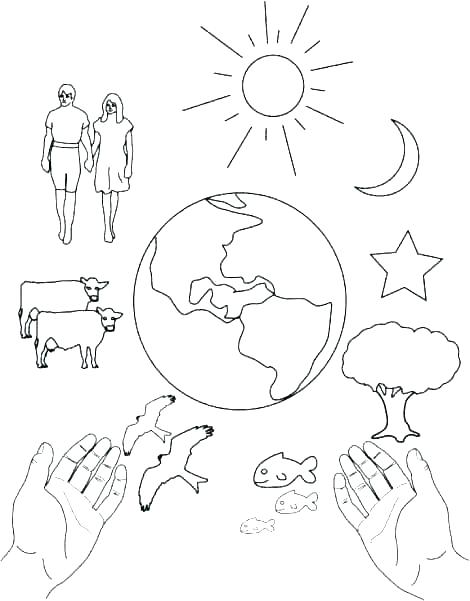 470x601 Creation Coloring Pages