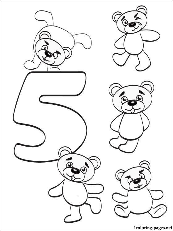Number 5 Coloring Page 560x750 Number 5 Coloring Page