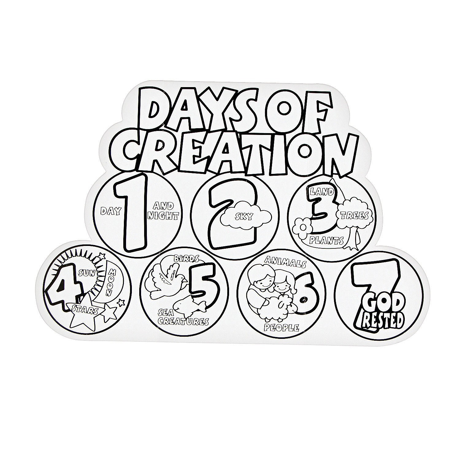 1500x1500 Days Of Creation Coloring Page