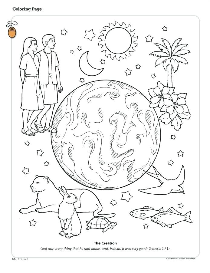 694x902 God Created The World In 7 Days Coloring Pages Creation Page