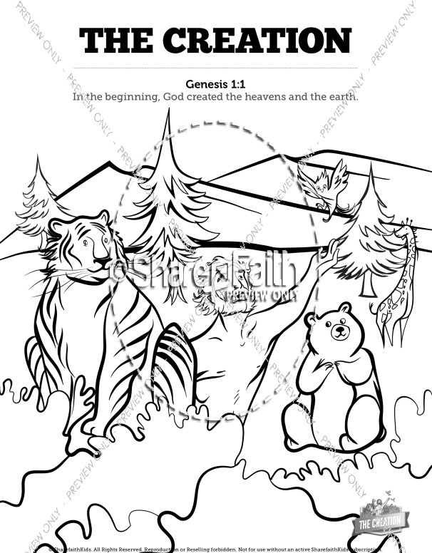 606x776 The Creation Story Sunday School Coloring Pages Sunday School