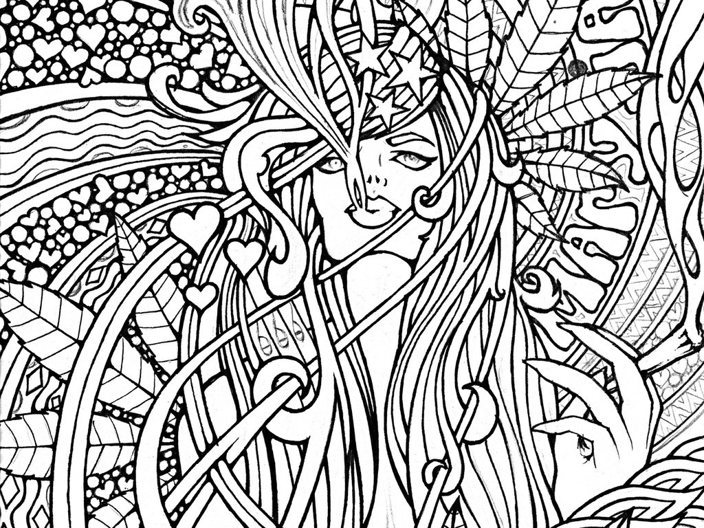 1024x768 Best Of Free Adult Coloring Pages Weed Collection Printable