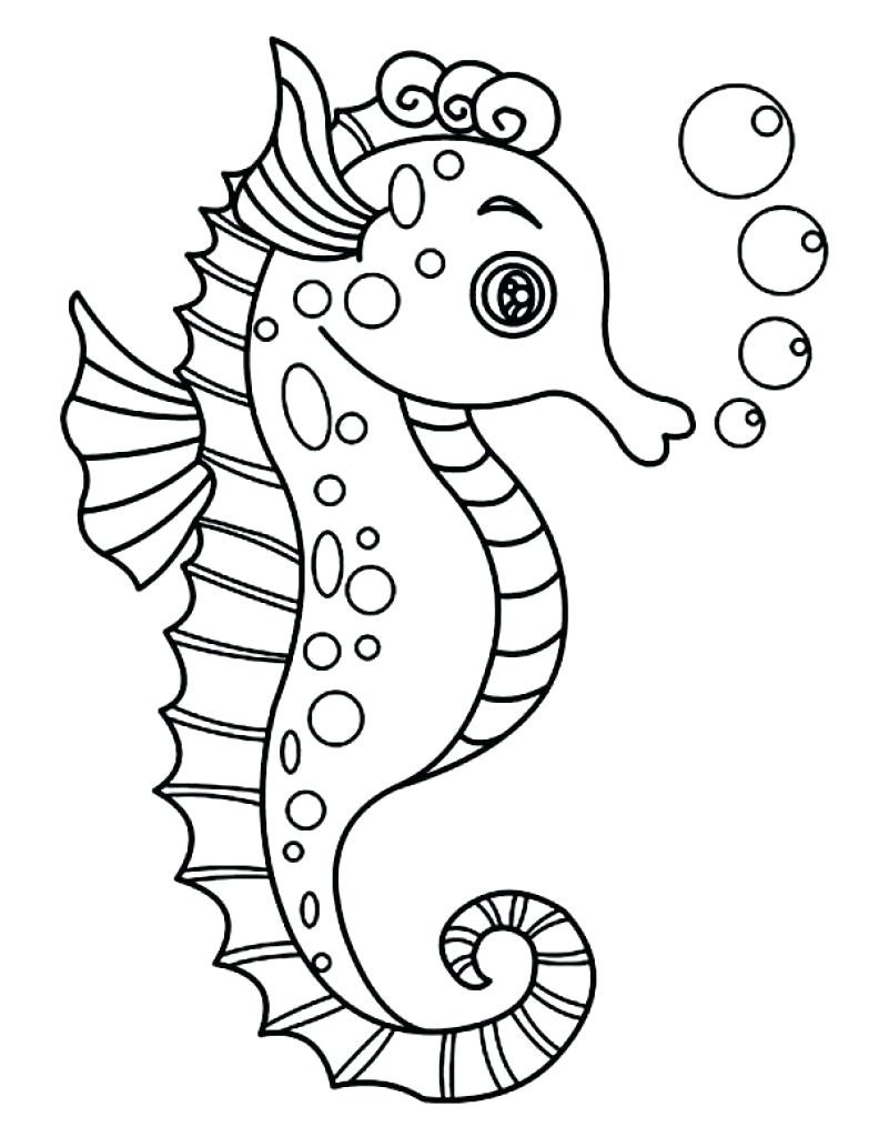 792x1024 Creative Cuties Happy Earth Day Seahorse Coloring Page Beauteous