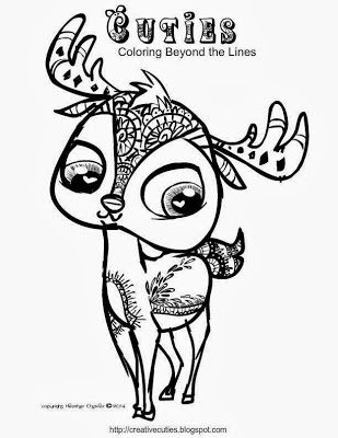 309x400 Creative Cuties Stag Coloring Page Noel Creative