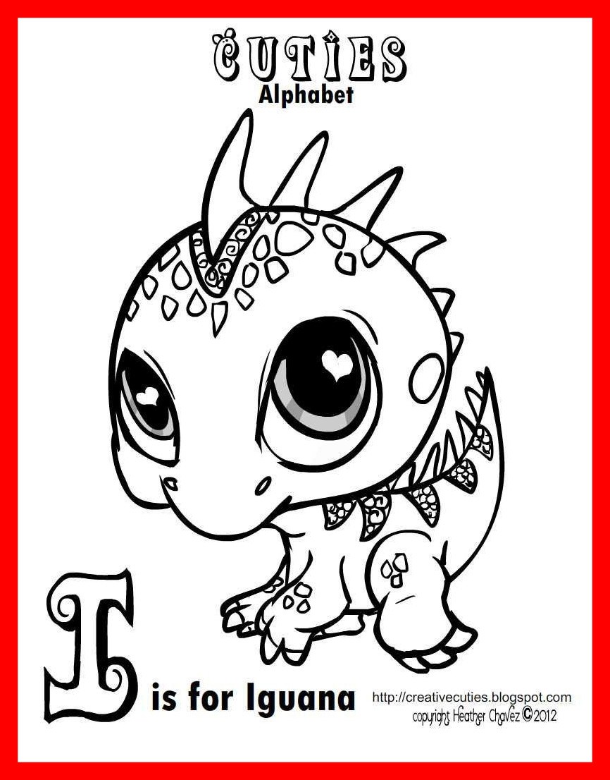 866x1106 Incredible Creative Cuties Iguana Coloring Page For Kids Pics
