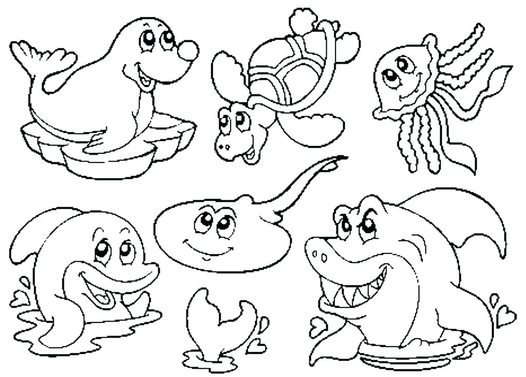 Sea Creatures Coloring Sea Creatures Coloring Pages Coloring Sea 1024x733 Sea Creatures Coloring Sea Creatures Coloring Pages Coloring Sea