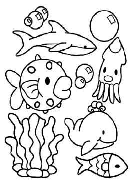 Under The Sea Creatures Coloring Pages And Free Colouring Pictures 260x360 Under The Sea Creatures Coloring Pages And Free Colouring Pictures