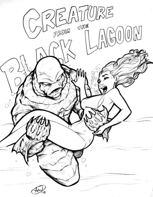 622x800 Creature Black Lagoon Coloring Pages Creature