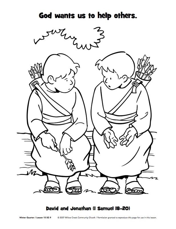 617x800 Jonathan And David Bible Coloring Pages