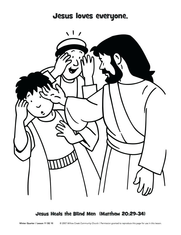 618x800 Spectacular Jesus Heals The Blind Man Coloring Page