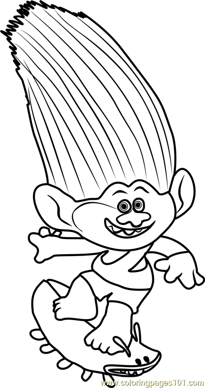 424x800 Aspen From Trolls Coloring Page