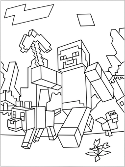 255x340 Printable Minecraft Games Creeper Coloring Page. Minecraft