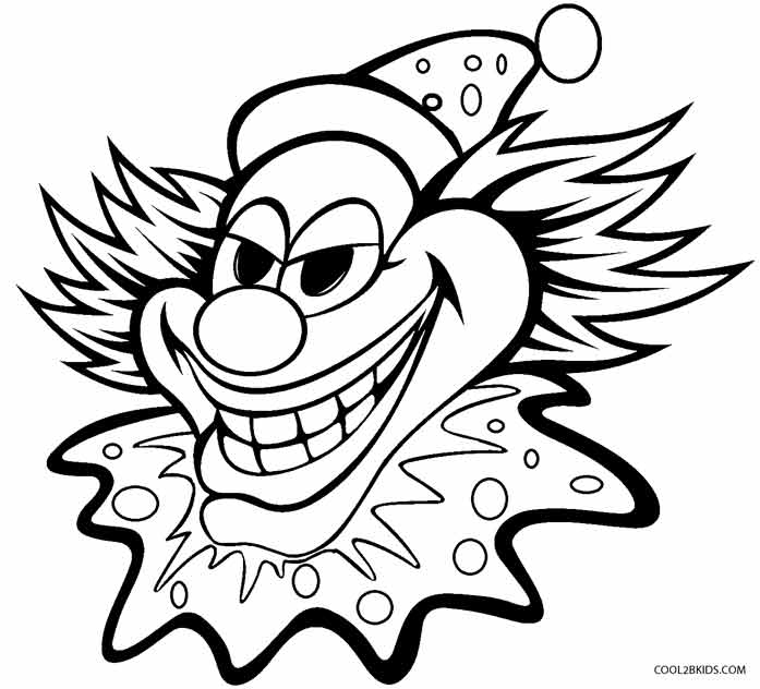 Coloring Pages Clowns 6 697x632 Coloring Pages Clowns 6