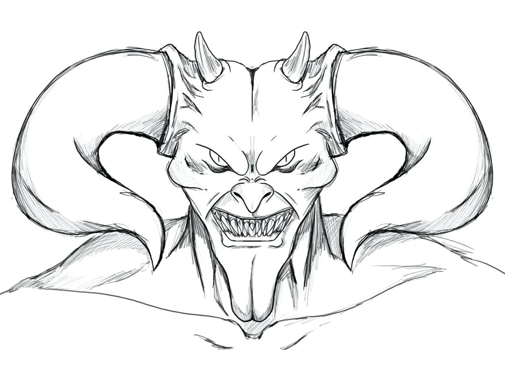 Scary Coloring Pages Devil Face Clown Murs 1024x766 Scary Coloring Pages Devil Face Clown Murs