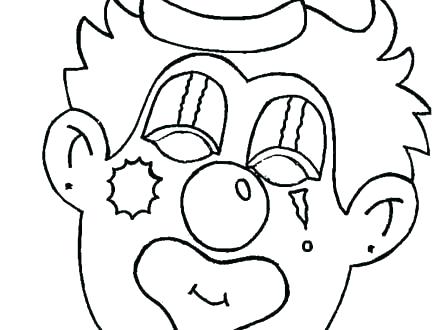 Clown Coloring Page 440x330 Clown Coloring Page