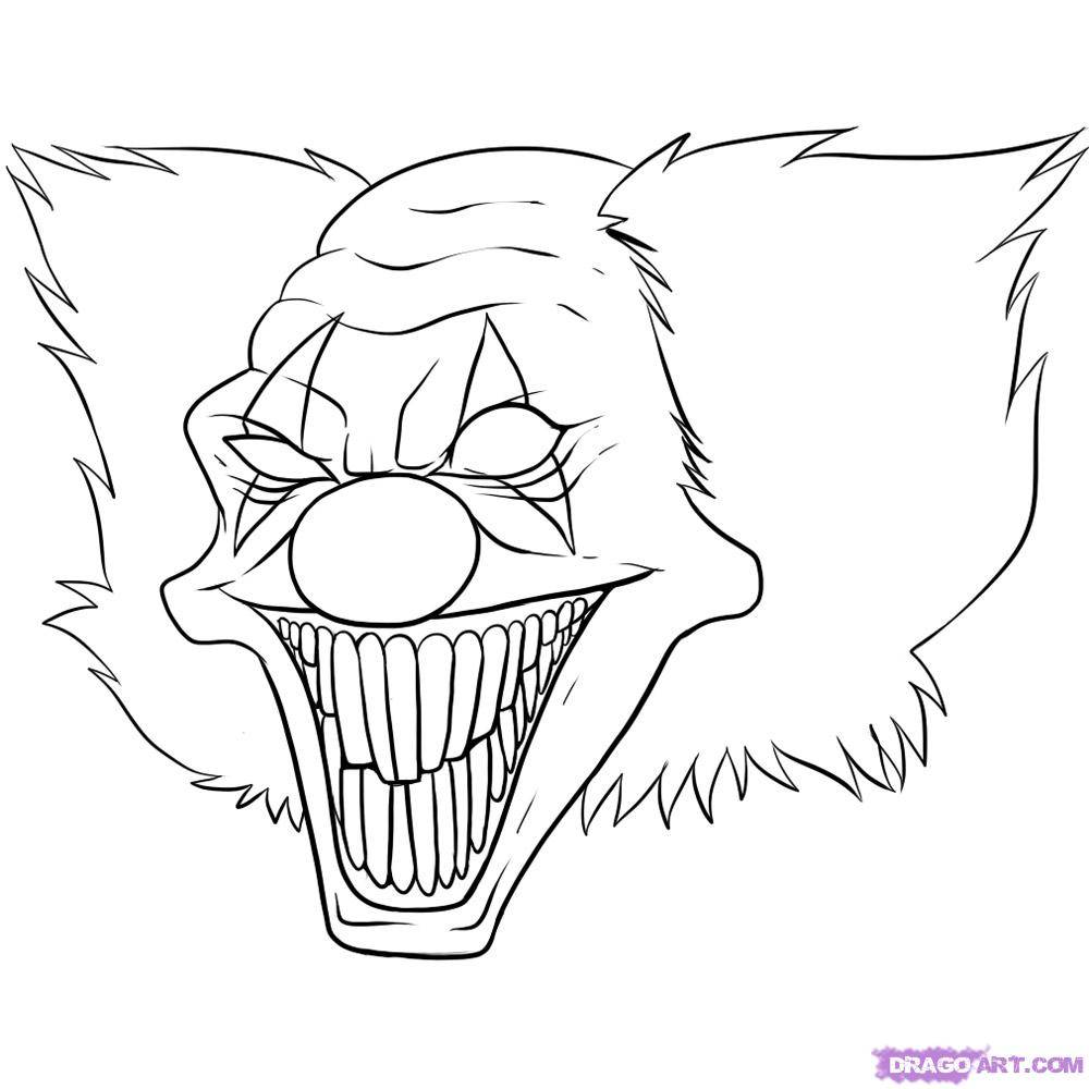 Clown Coloring Pages 1000x1000 Clown Coloring Pages