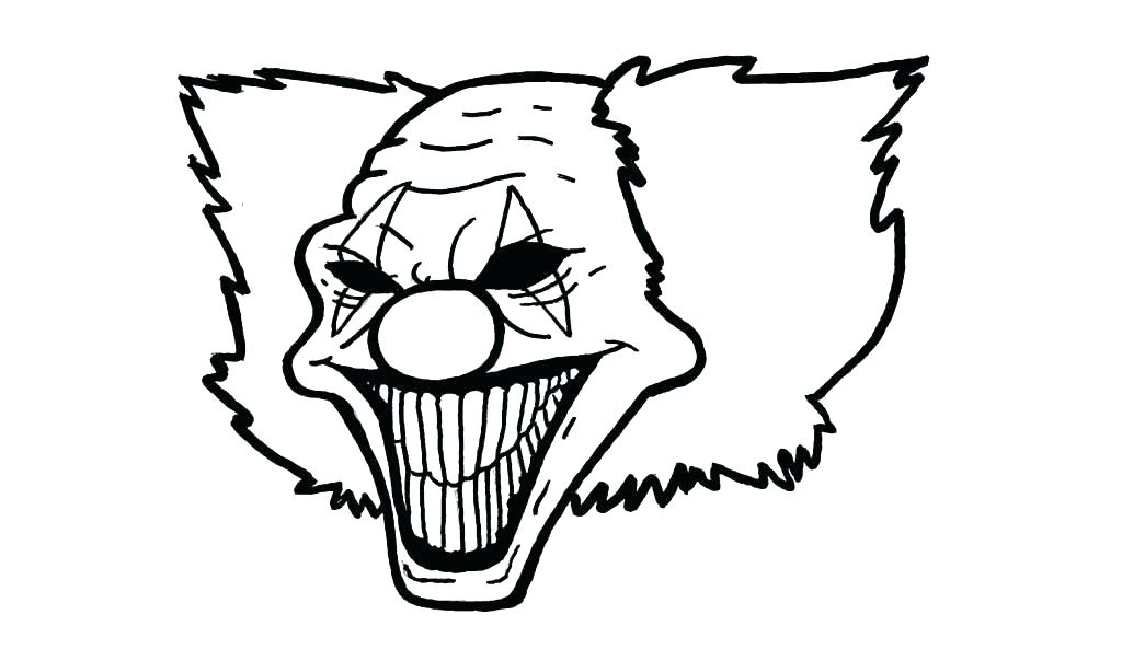 Clown Coloring Pages Evil Clown Coloring Pages Scary Clown 1024x604 Clown Coloring Pages Evil Clown Coloring Pages Scary Clown