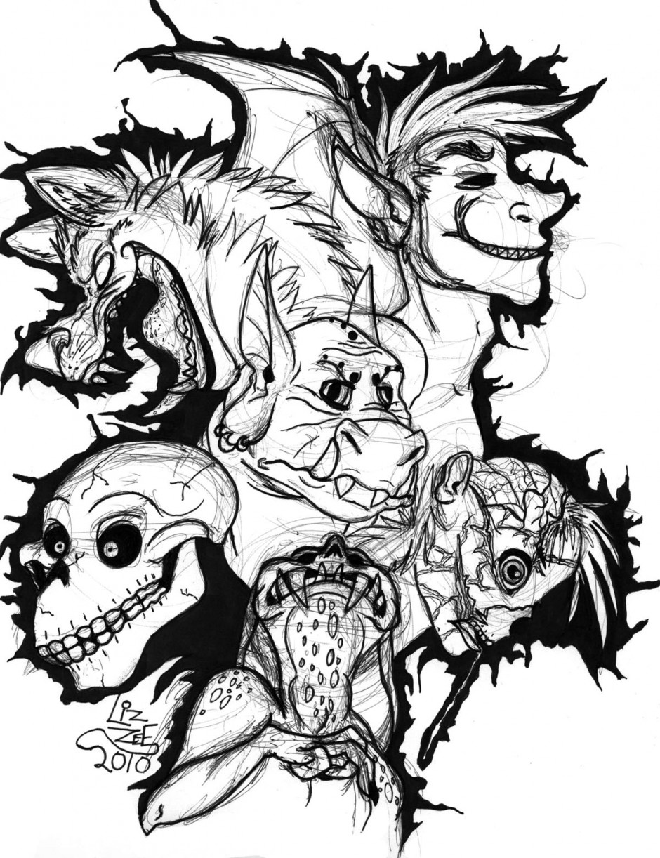 940x1222 Creepy Coloring Pages In Adults Robertjhastings Net