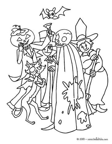 Halloween Monsters Coloring Pages 364x470 Halloween Monsters Coloring Pages
