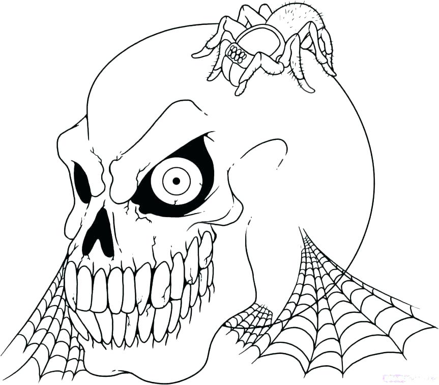 Scary Halloween Coloring Pages Online Spooky To Print Colouring 863x757 Scary Halloween Coloring Pages Online Spooky To Print Colouring
