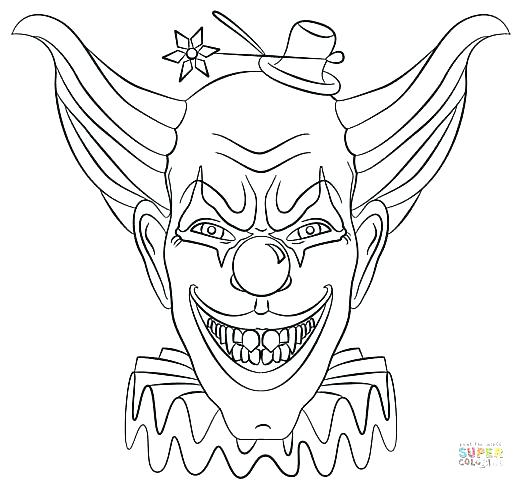 516x480 Scary Coloring Pages Scary Coloring Pages Free Scary Clown