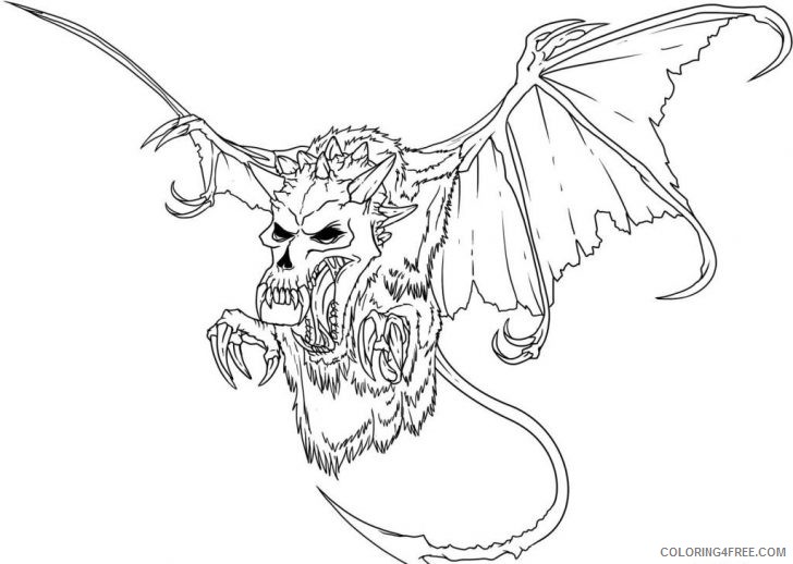 728x518 Creepy Monster Coloring Pages